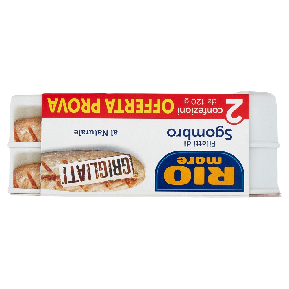 Rio mare Filetti di Sgombro al Naturale Grigliati 2 x 120 g