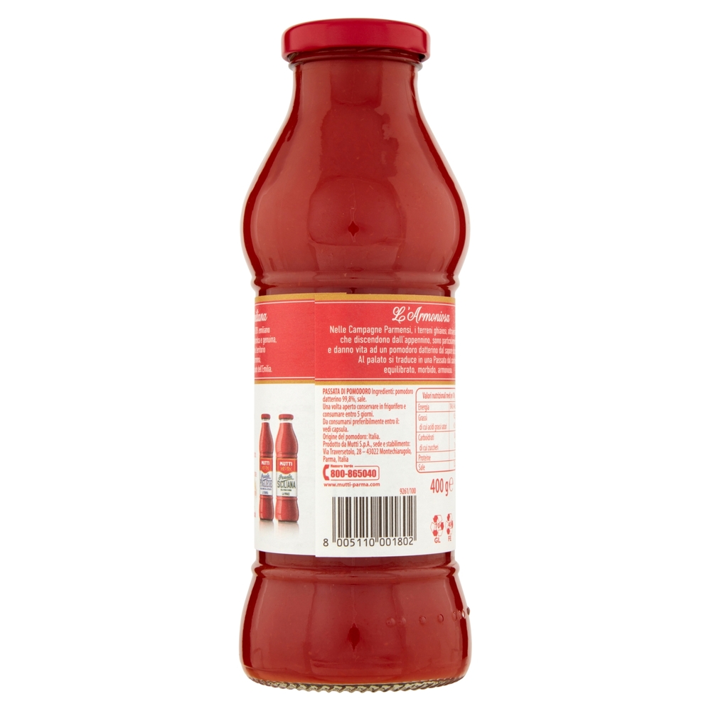 Mutti Passata Emiliana delle Campagne Parmensi l'Armoniosa 400 g