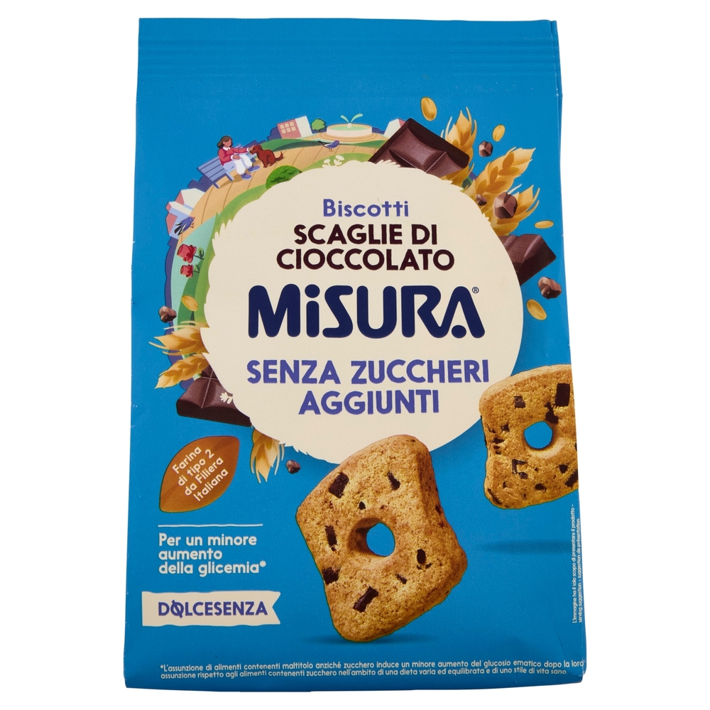 Misura Dolcesenza Biscotti Scaglie di Cioccolato 290 g