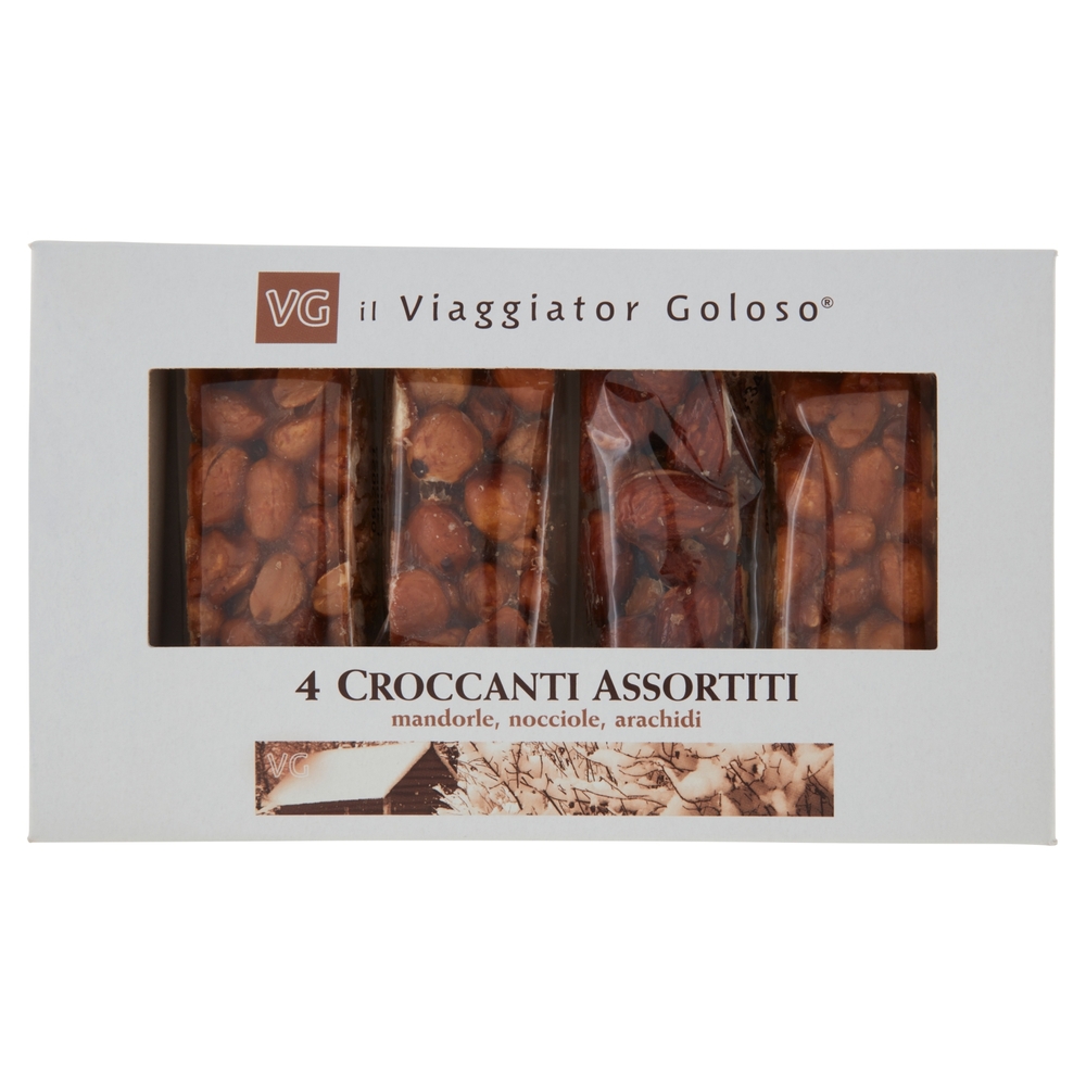 4 Croccanti Assortiti Mandorle Nocciole e Arachidi il Viaggiator Goloso