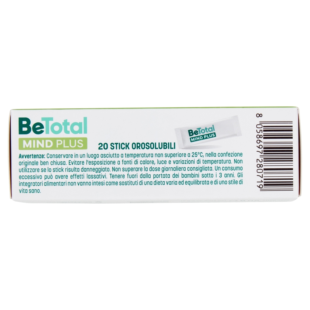 BeTotal Mind Plus Vitamina B Supporto per Stanchezza e Concentrazione Adulti e Bambini 6+ 20 Bst 50g