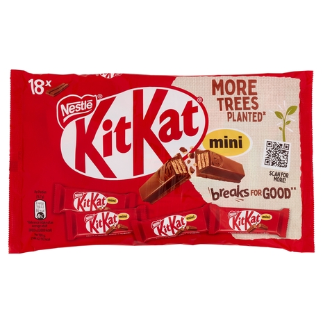 NESTLÉ KITKAT Mini Wafer ricoperti di Cioccolato al Latte 18 snack da 16,7g