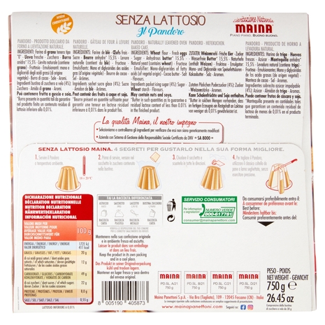 Maina Senza Lattosio Pandoro 750 g