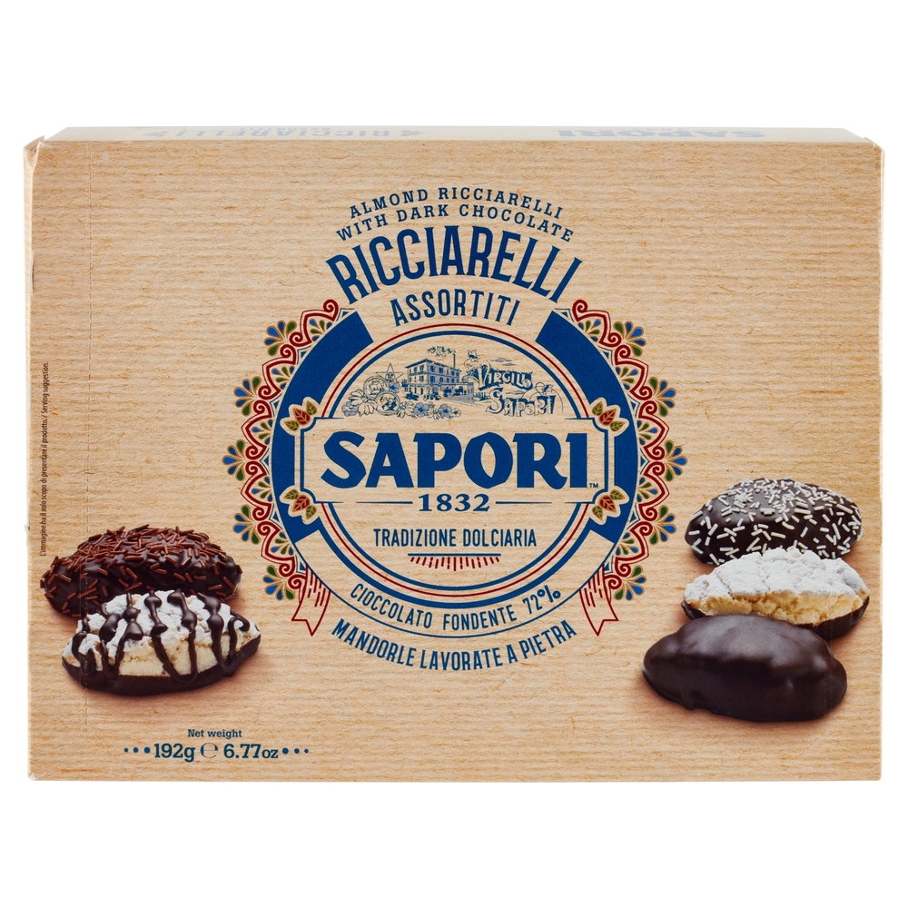 Sapori Ricciarelli Assortiti Cioccolato Fondente 72% 192 g