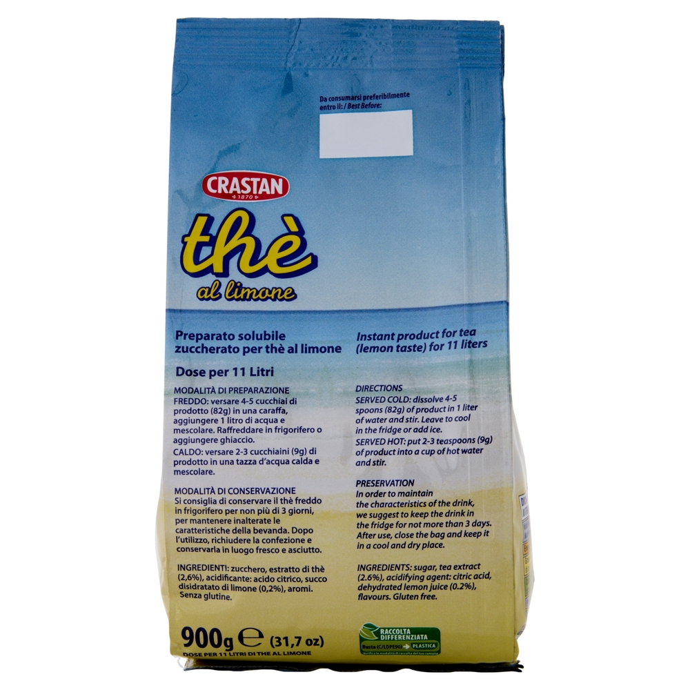 Crastan preparato solubile per thè al limone 900 g