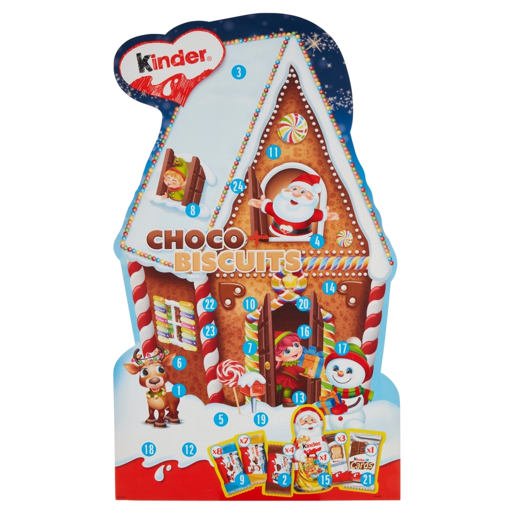 Calendario dell'avvento Kinder Choco bisquits -210g - contiene 24 specialità kinder