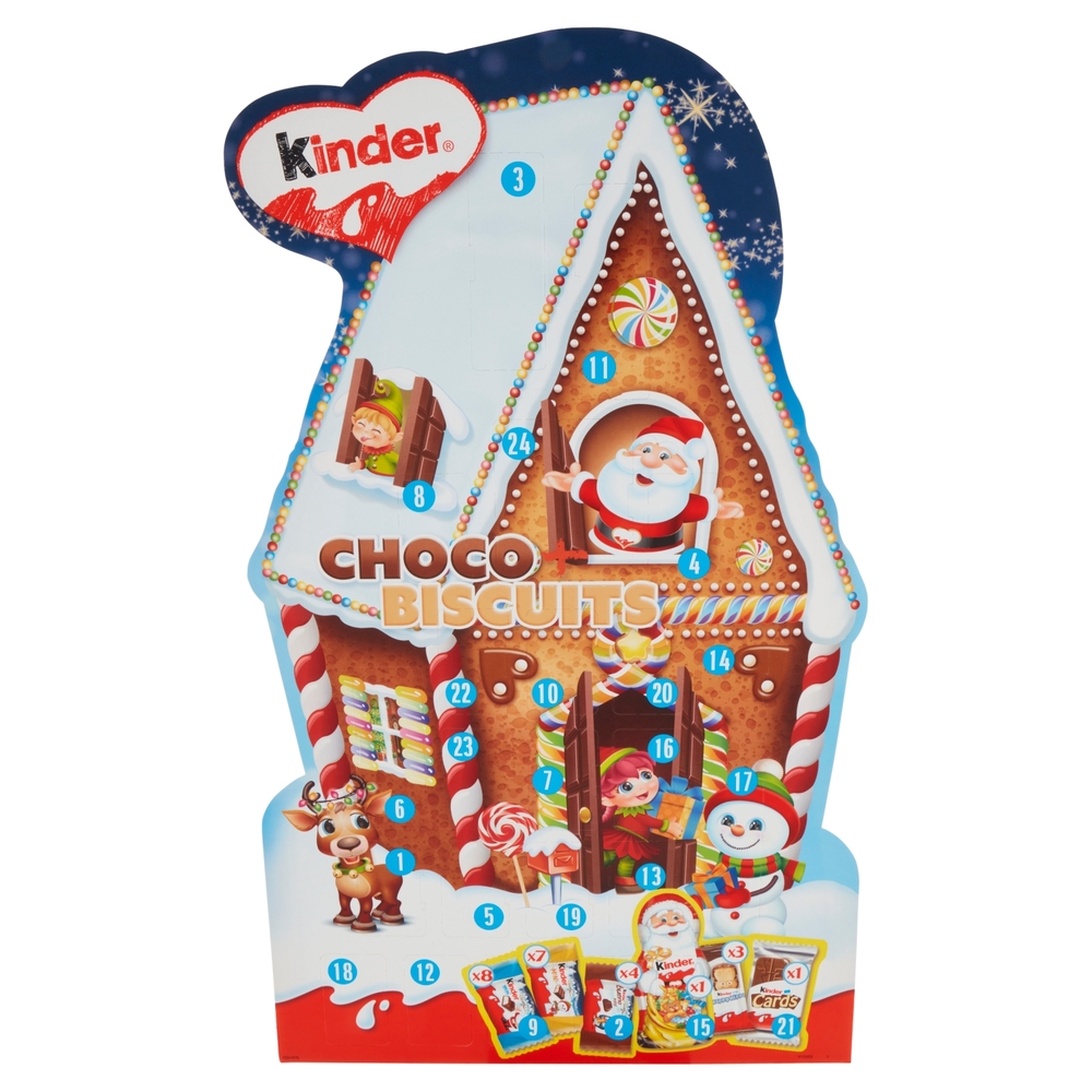 Calendario dell'avvento Kinder Choco bisquits -210g - contiene 24 specialità kinder