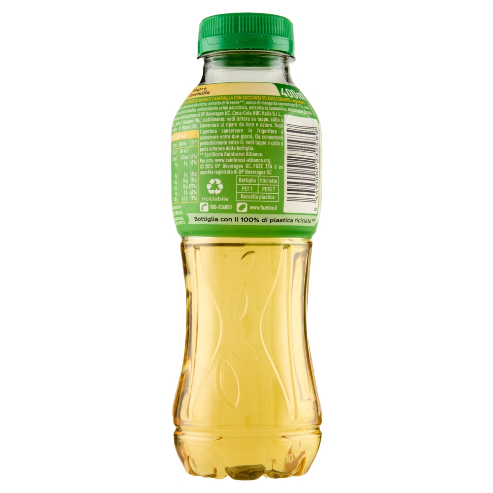 FUZE TEA al Tè Verde, Tè verde Mango e Camomilla PET 400 ml
