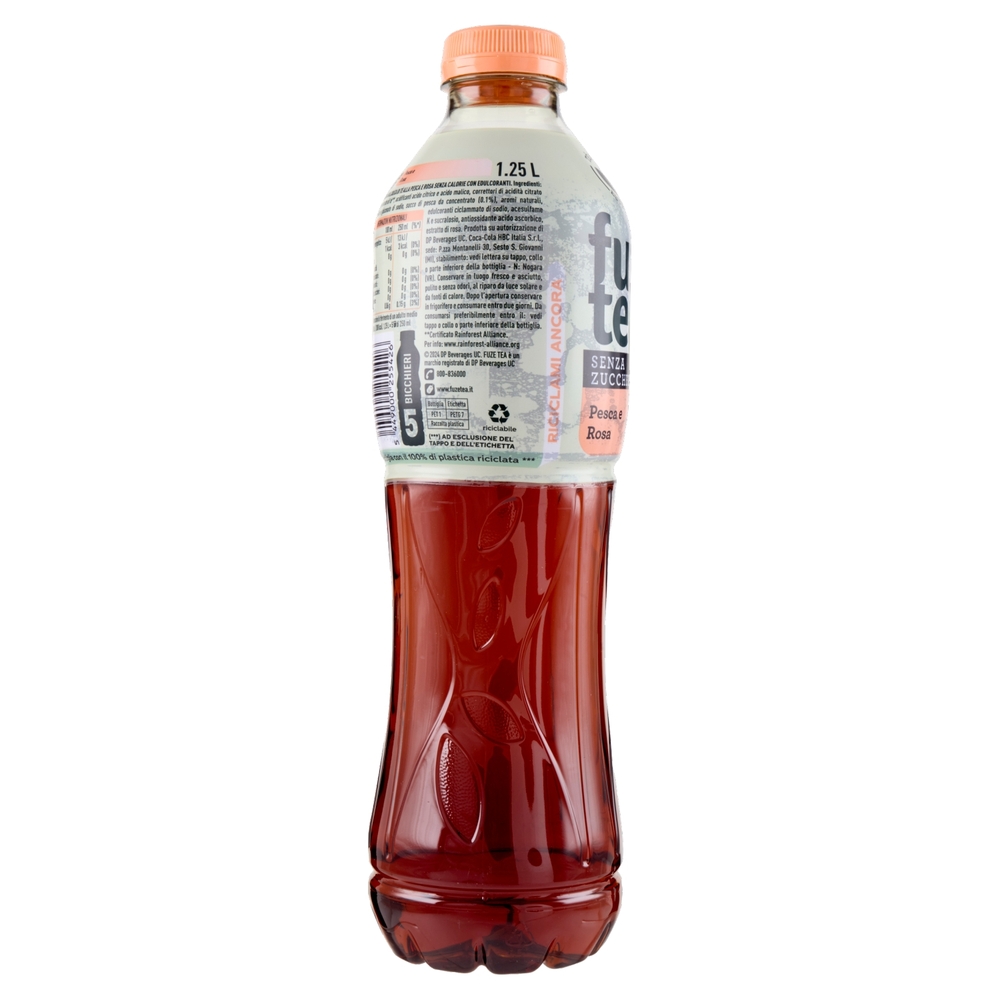 FUZE TEA Senza Zuccheri, Tè Nero Pesca con una nota di Rosa PET 1,25L