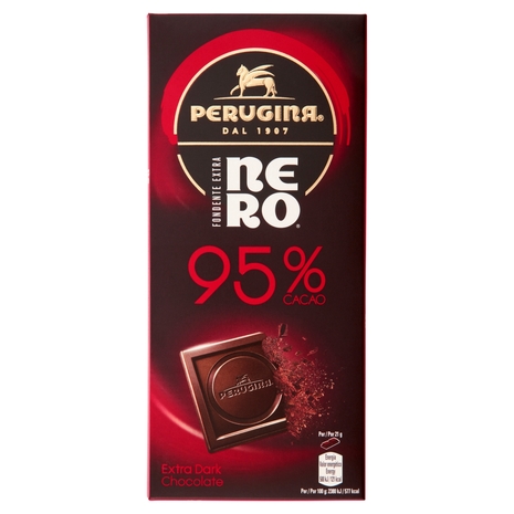 PERUGINA Nero Fondente Extra 95% Tavoletta Cioccolato Fondente 85g