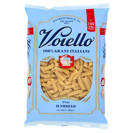 Voiello Pasta Il Fusillo N°141 grano Aureo 100% italiano Trafilata bronzo 1Kg