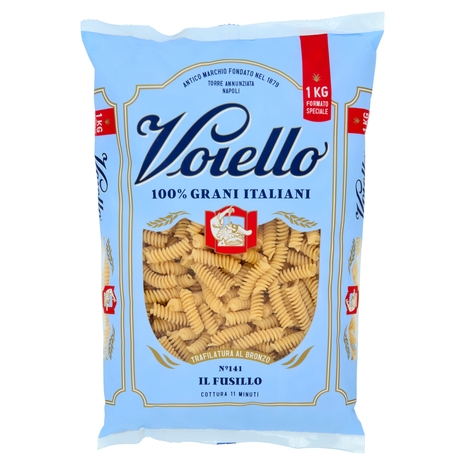 Voiello Pasta Il Fusillo N°141 grano Aureo 100% italiano Trafilata bronzo 1Kg