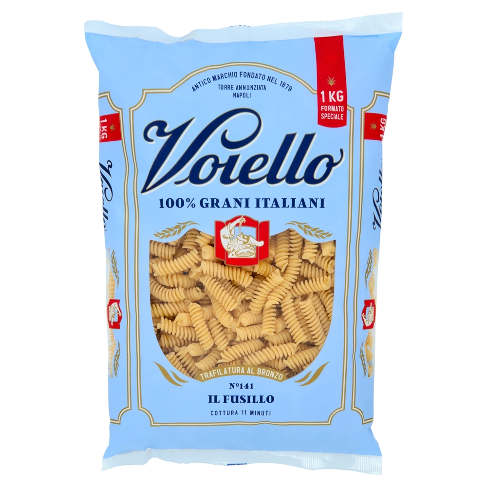 Voiello Pasta Il Fusillo N°141 grano Aureo 100% italiano Trafilata bronzo 1Kg