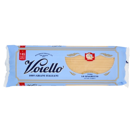 Voiello Pasta Lo Spaghetto N°104 Grani 100% Italiani Trafilata Bronzo 1Kg
