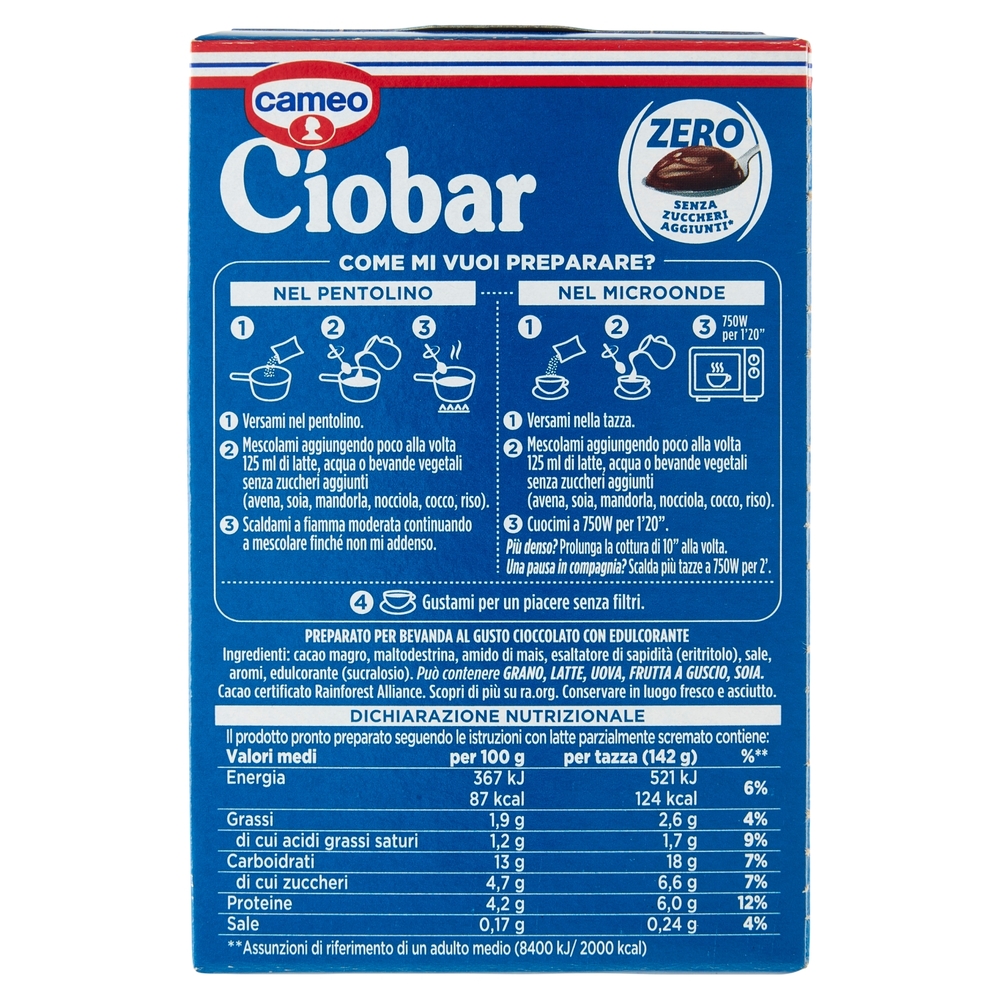 cameo Ciobar Zero 4 x 19 g