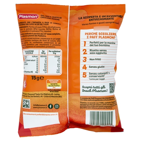 Plasmon i Paff Carota e Pomodoro 15 g