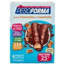 Pesoforma gusto Cioccolato Caramello, pasto sostitutivo ricco di fibre, 234 kcal per pasto, 12 x 31g