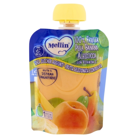 MELLIN Merenda di Frutta 100% Albicocca Pouch 90 g