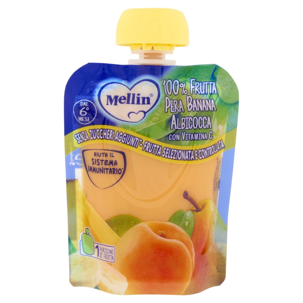 MELLIN Merenda di Frutta 100% Albicocca Pouch 90 g