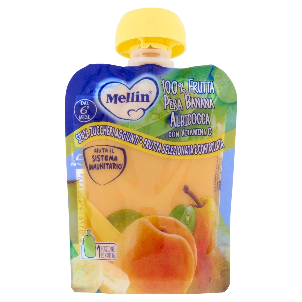 MELLIN Merenda di Frutta 100% Albicocca Pouch 90 g