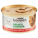 PURINA GOURMET Nature's Creations Ricco in Manzo guarnito con piselli e carote 85g