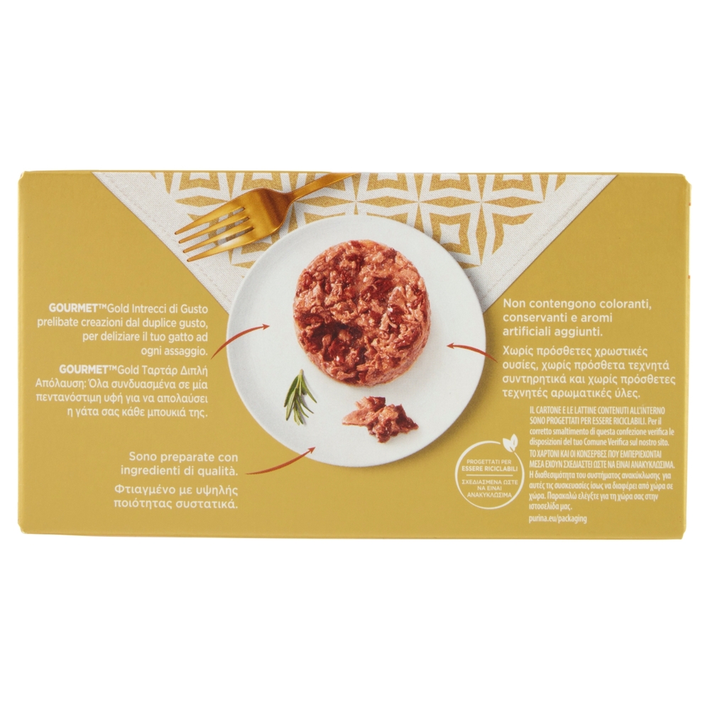 PURINA GOURMET Gold Intrecci di Gusto Manzo & Pollo / Tacchino & Agnello 4x85g