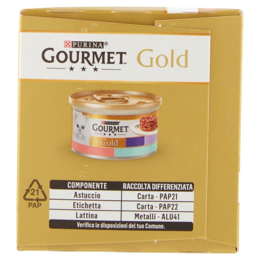 PURINA GOURMET Gold Intrecci di Gusto Salmone & Merluzzo / Tonno & Pesce dell'Oceano 4x85g