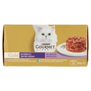 PURINA GOURMET Gold Intrecci di Gusto Salmone & Merluzzo / Tonno & Pesce dell'Oceano 4x85g
