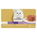 PURINA GOURMET Gold Intrecci di Gusto Salmone & Merluzzo / Tonno & Pesce dell'Oceano 4x85g