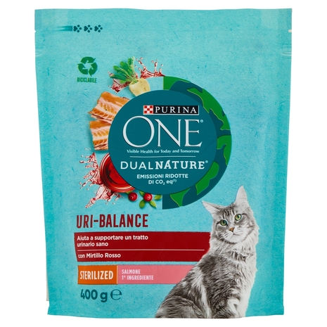 PURINA ONE DualNature Sterilizzato Mirtillo Rosso e Salmone 400g