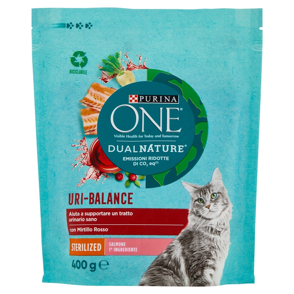 PURINA ONE DualNature Sterilizzato Mirtillo Rosso e Salmone 400g