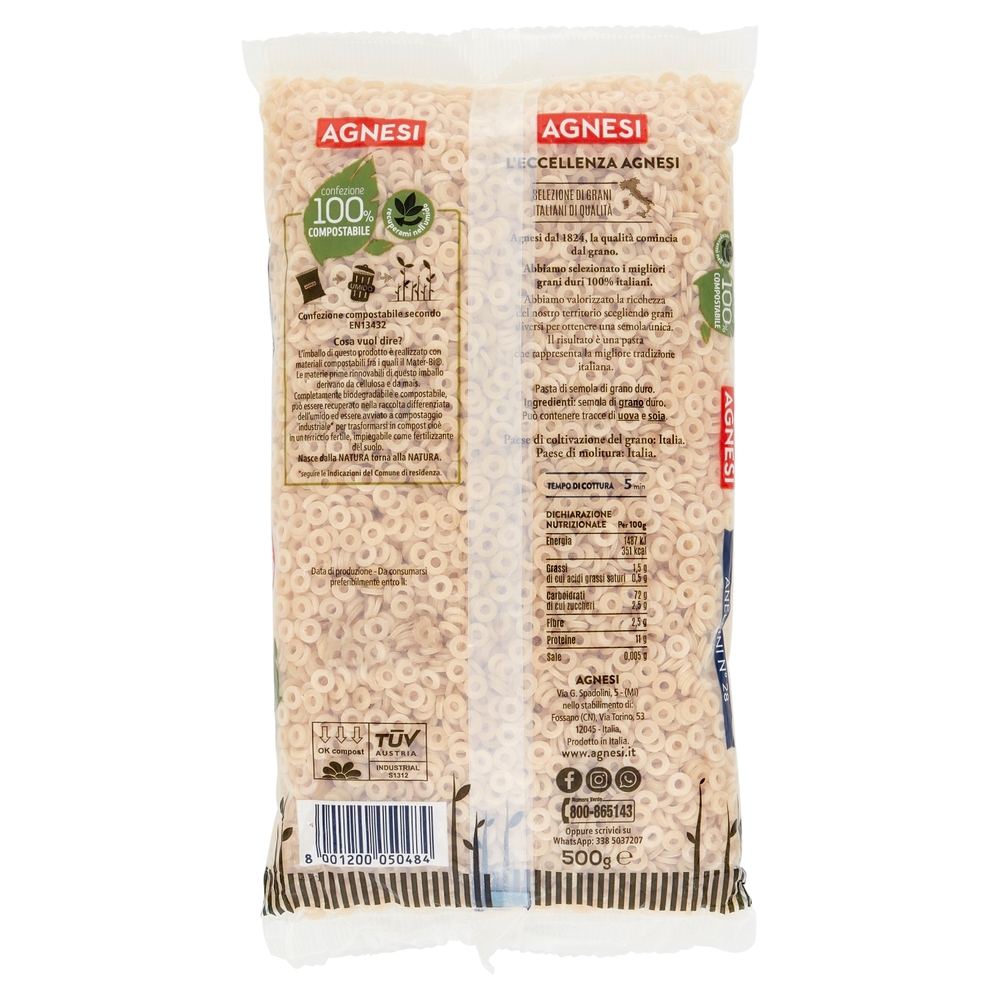 Agnesi Anellini N° 28 500 g