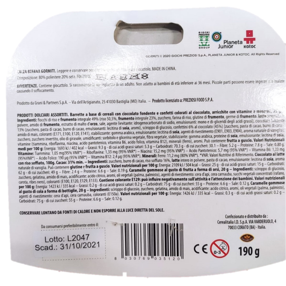 Calza Gormiti, 190 g