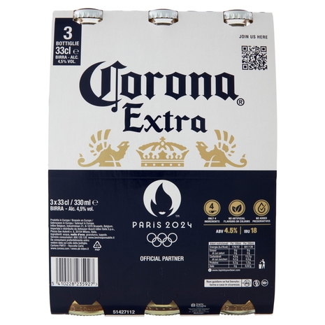 CORONA Extra - Birra lager messicana Bottiglia - Pacco Olimpiadi 3x33 cl