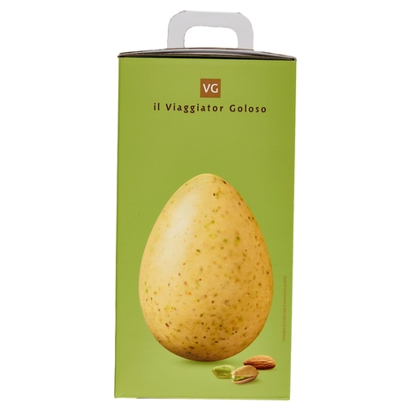 Uovo di Cioccolato Bianco, Granella di Mandorla e Pistacchio Il Viaggiator Goloso