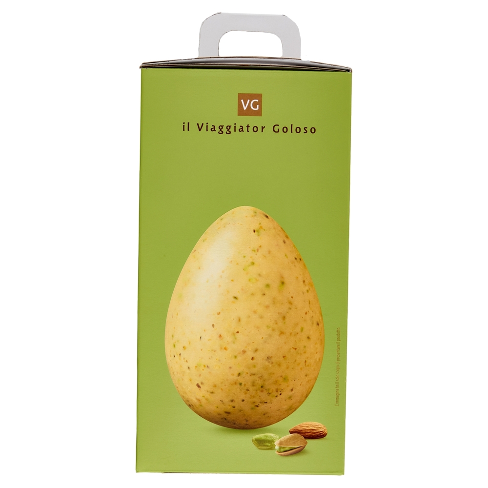 Uovo di Cioccolato Bianco, Granella di Mandorla e Pistacchio Il Viaggiator Goloso