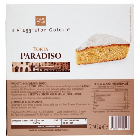Torta Paradiso Il Viaggiator Goloso