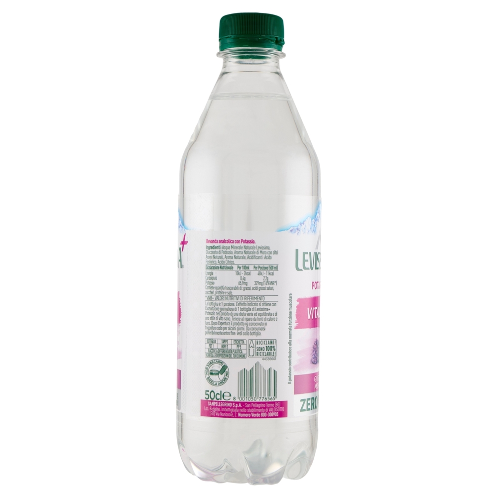 LEVISSIMA+, Acqua con Potassio, PET 50 cl