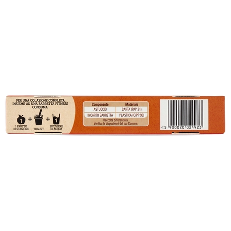 FITNESS Crunchy Caramel Barrette Cereali Integrali con Cioccolato e Caramello 4 pezzi da 23,5g