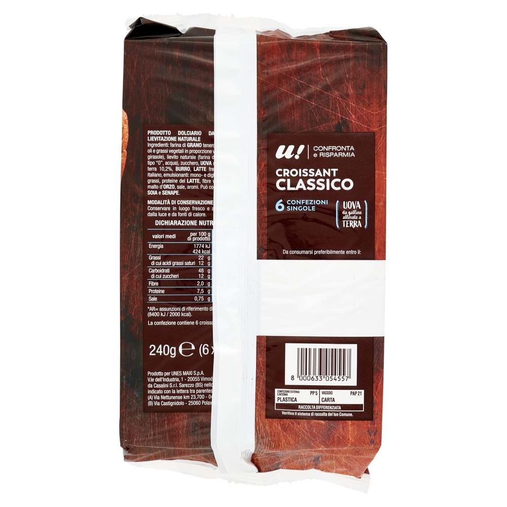 6 Croissant Classico U! Confronta e Risparmia