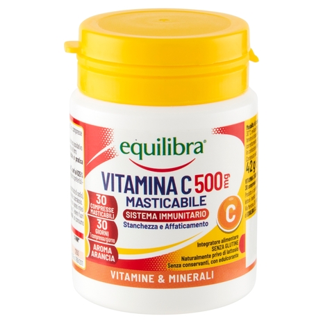 equilibra Vitamina C 500mg Masticabile Sistema Immunitario 30 x 1,4 g