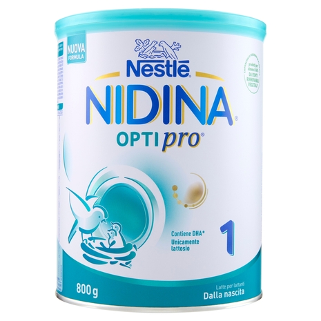 NESTLÉ NIDINA Optipro 1 dalla nascita Latte per lattanti in polvere latta da 800 g