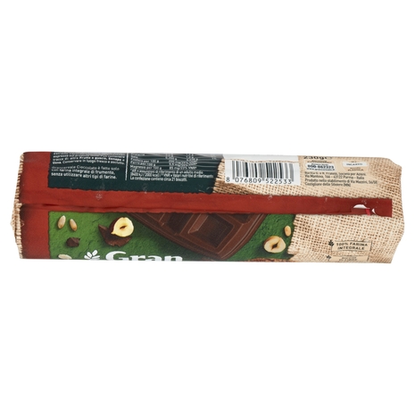 Gran Cereale Biscotti Gran Cereale Cioccolato Biscotti con Cioccolato Fondente e Nocciole Tubo 230g