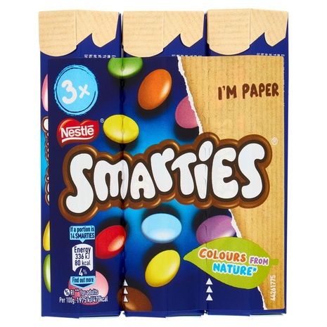 NESTLÉ Smarties Confetti ripieni di Cioccolato al Latte 3 tubi 34 g