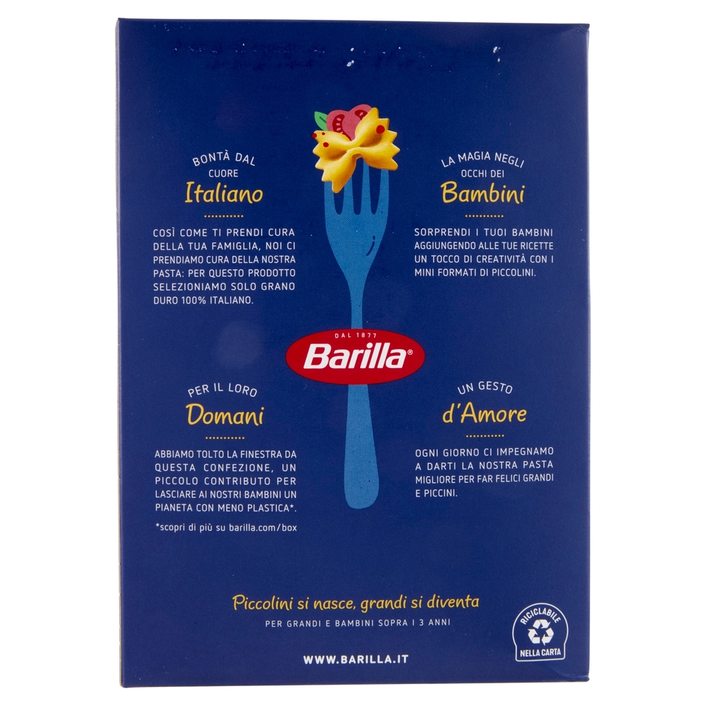 Barilla Piccolini Grano Italiano Mini Farfalle 500g