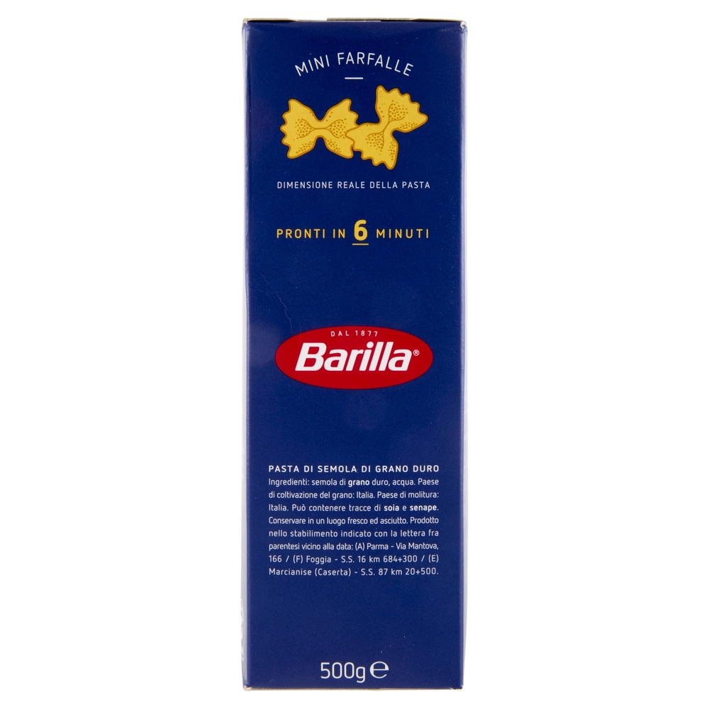 Barilla Piccolini Grano Italiano Mini Farfalle 500g