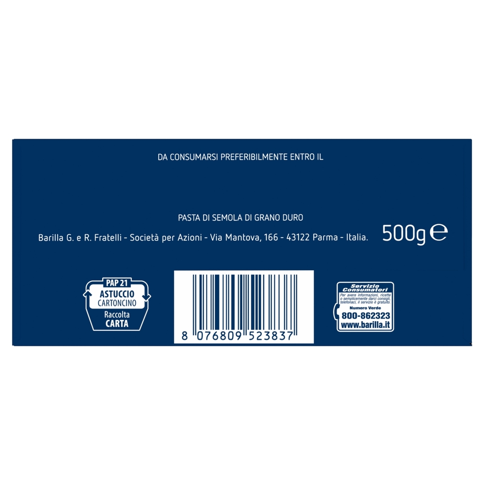 Barilla Pasta Piccolini Mini Fusilli 100% grano italiano 500 g