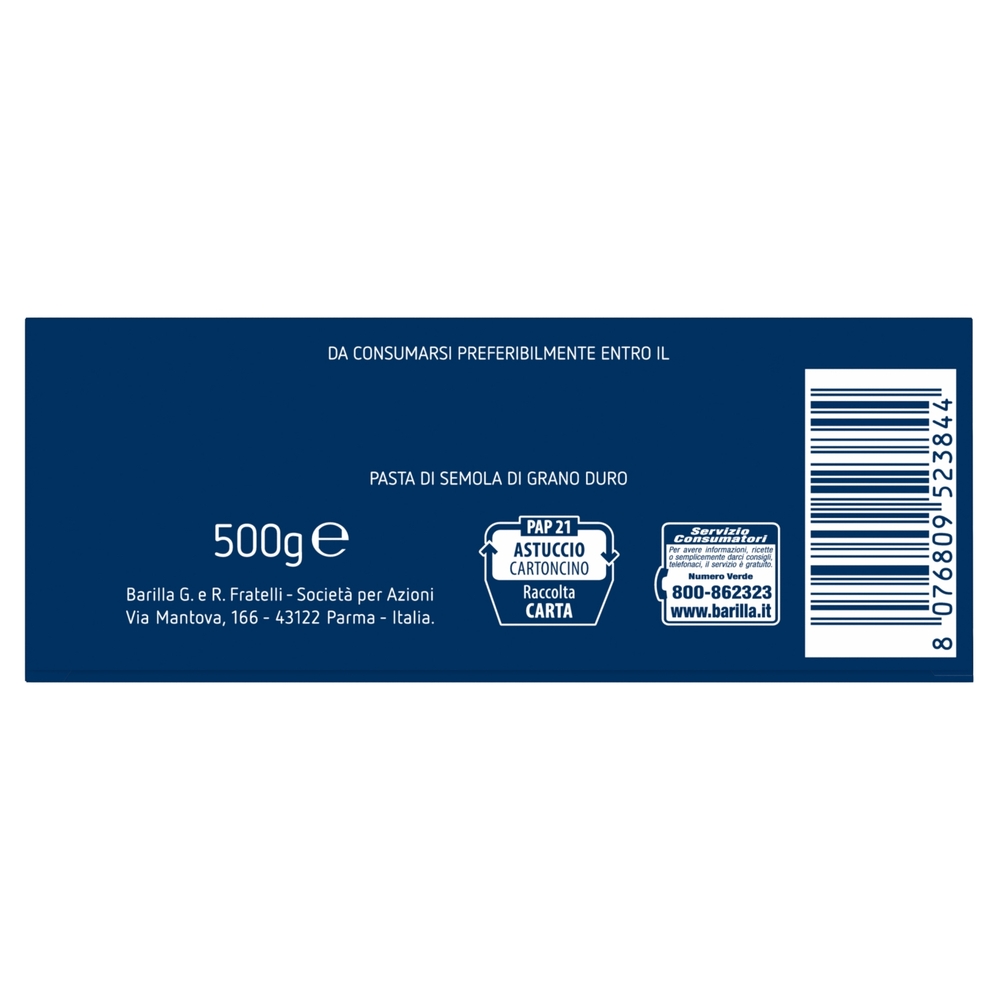 Barilla Pasta Piccolini Mini Penne Rigate 100% grano italiano 500 g