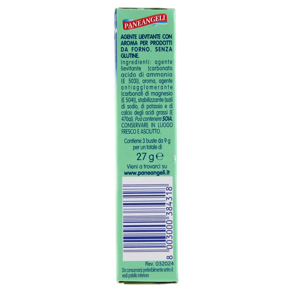 PANEANGELI Lievito Istantaneo Ammoniaca per biscotti 3 x 9 g