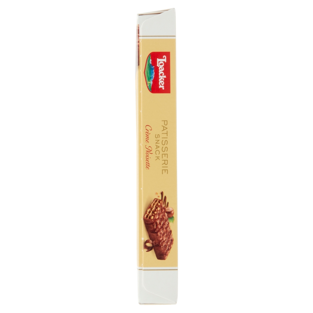Loacker Patisserie Snack Wafer Crème Noisette con nocciole ricoperti di cioccolato al latte 3 x 21 g